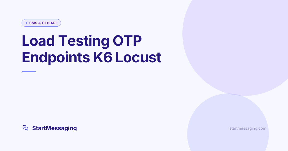 Load Testing OTP Endpoints with k6 / Locust | StartMessaging Blog